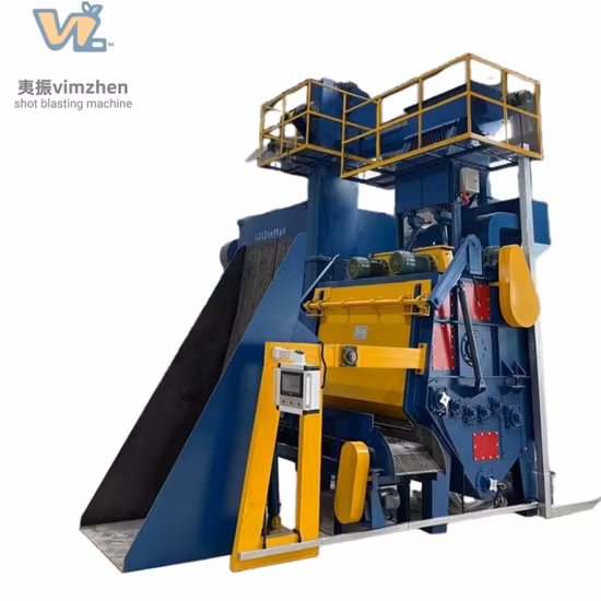 소형 및 중형 주조물용 맞춤형 Q32 텀블 벨트 트랙형 샷 블라스팅 기계 제조업체