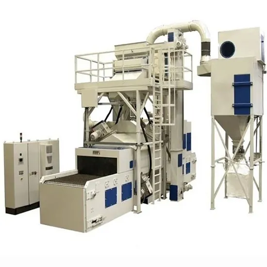 소형 연속 자동 공급 산업용 샌드블라스팅 클린 메탈 와이어 메시 벨트 샷 블라스팅 샷 블라스팅 머신