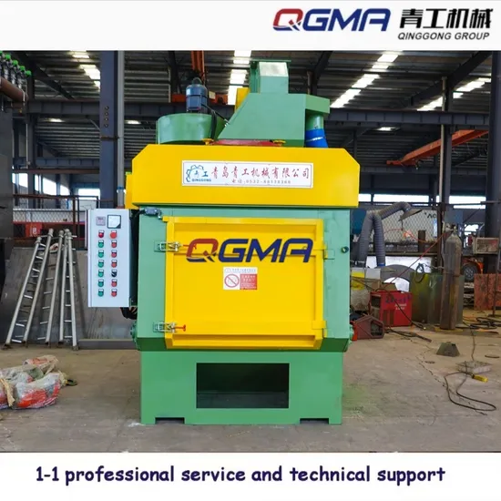 소규모 및 중규모 배치 처리를 위한 컴팩트 텀블 벨트 샷 블라스팅 머신